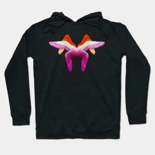 Lesbian Pride Angel Wings Hoodie